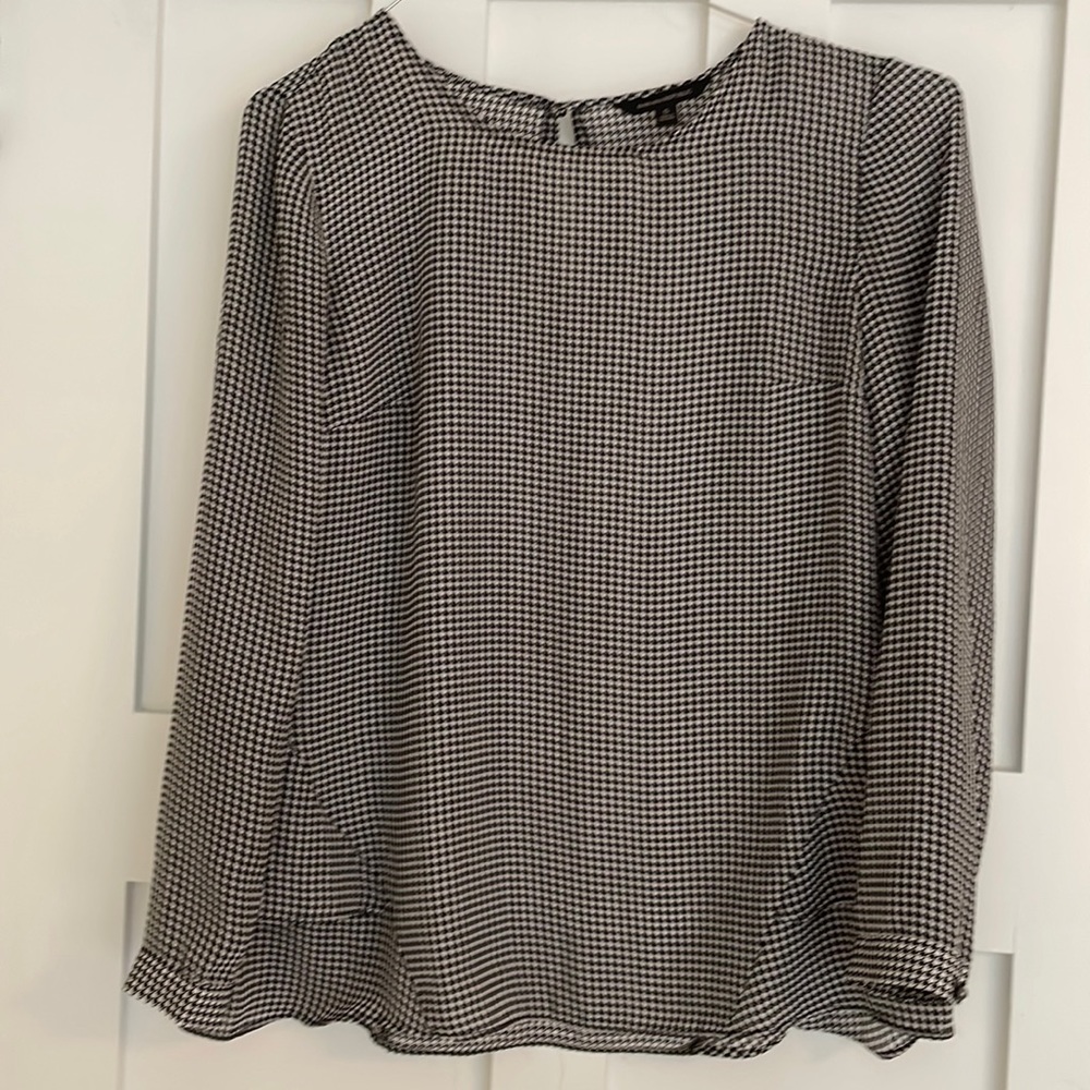 Silky check blouse. Size S.